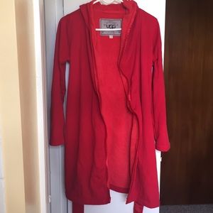 Hooded red Ugg robe super soft